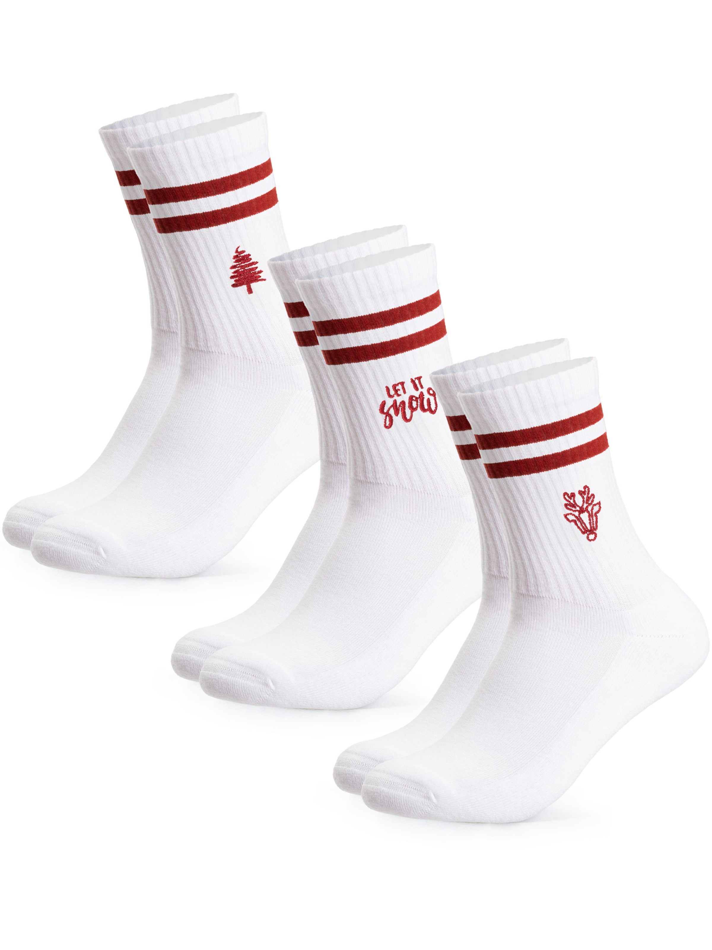 Calzino 'Rudolph' di Occulto in bianco: frontale