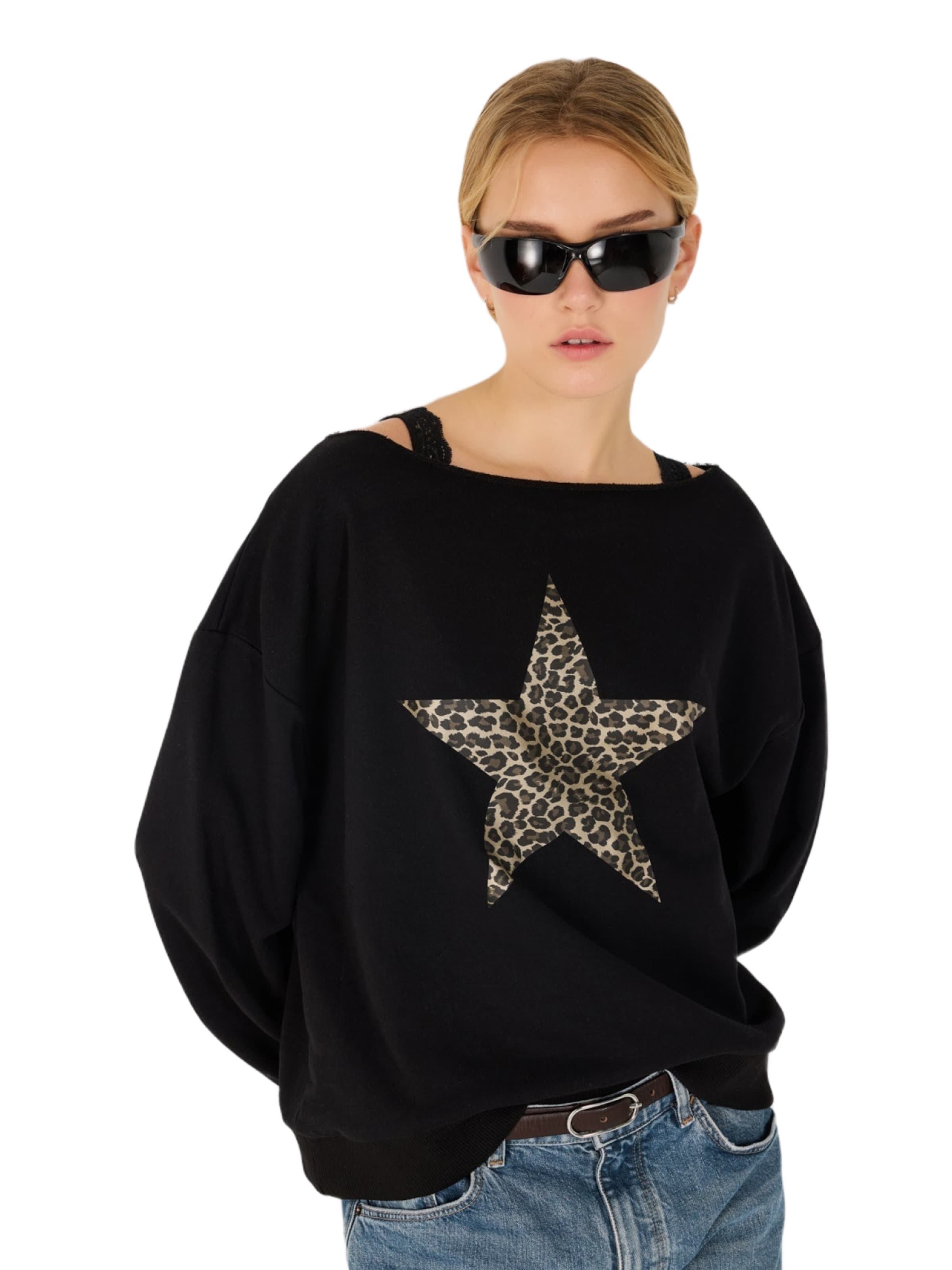 No Matter What Sweatshirt in Schwarz: Vorderseite