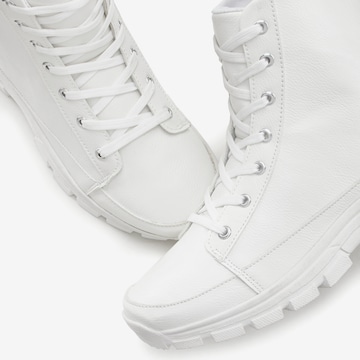 LASCANA Lace-Up Ankle Boots in White