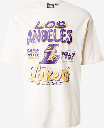 NEW ERA T-Shirt 'NBA Loslak' in Beige: Vorderseite