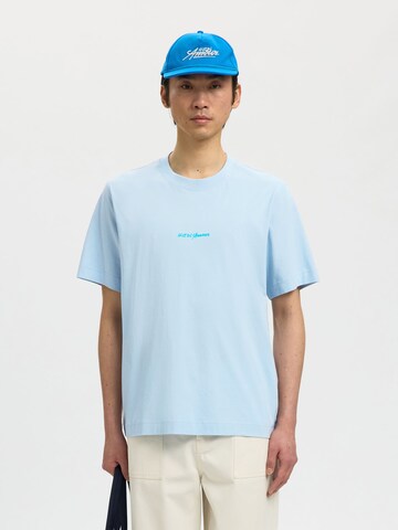 SELECTED - Camiseta 'SLHElias' en azul: frente