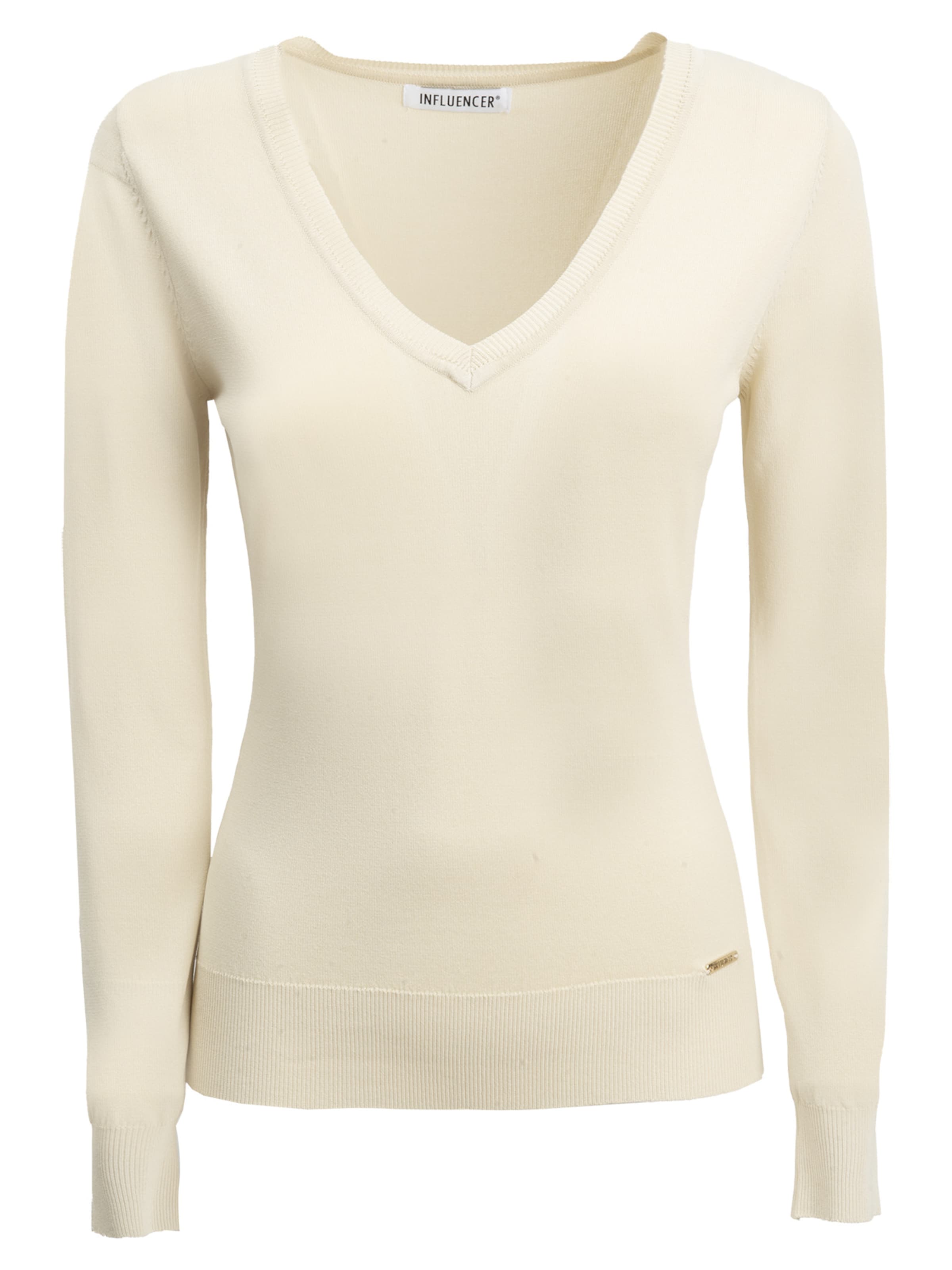 Influencer - Pullover em bege: frente