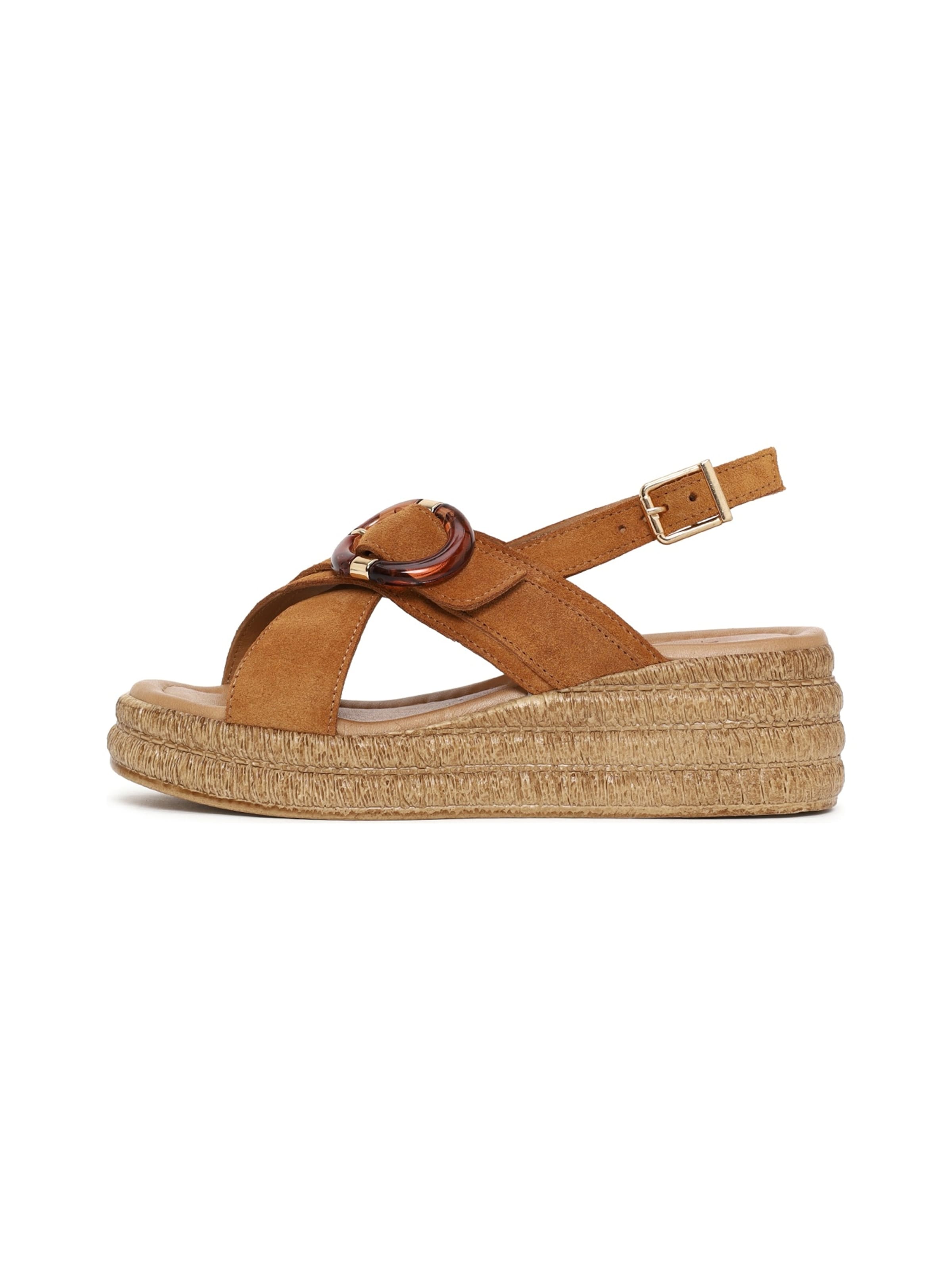 Derimod - Sandalias en marrón: frente