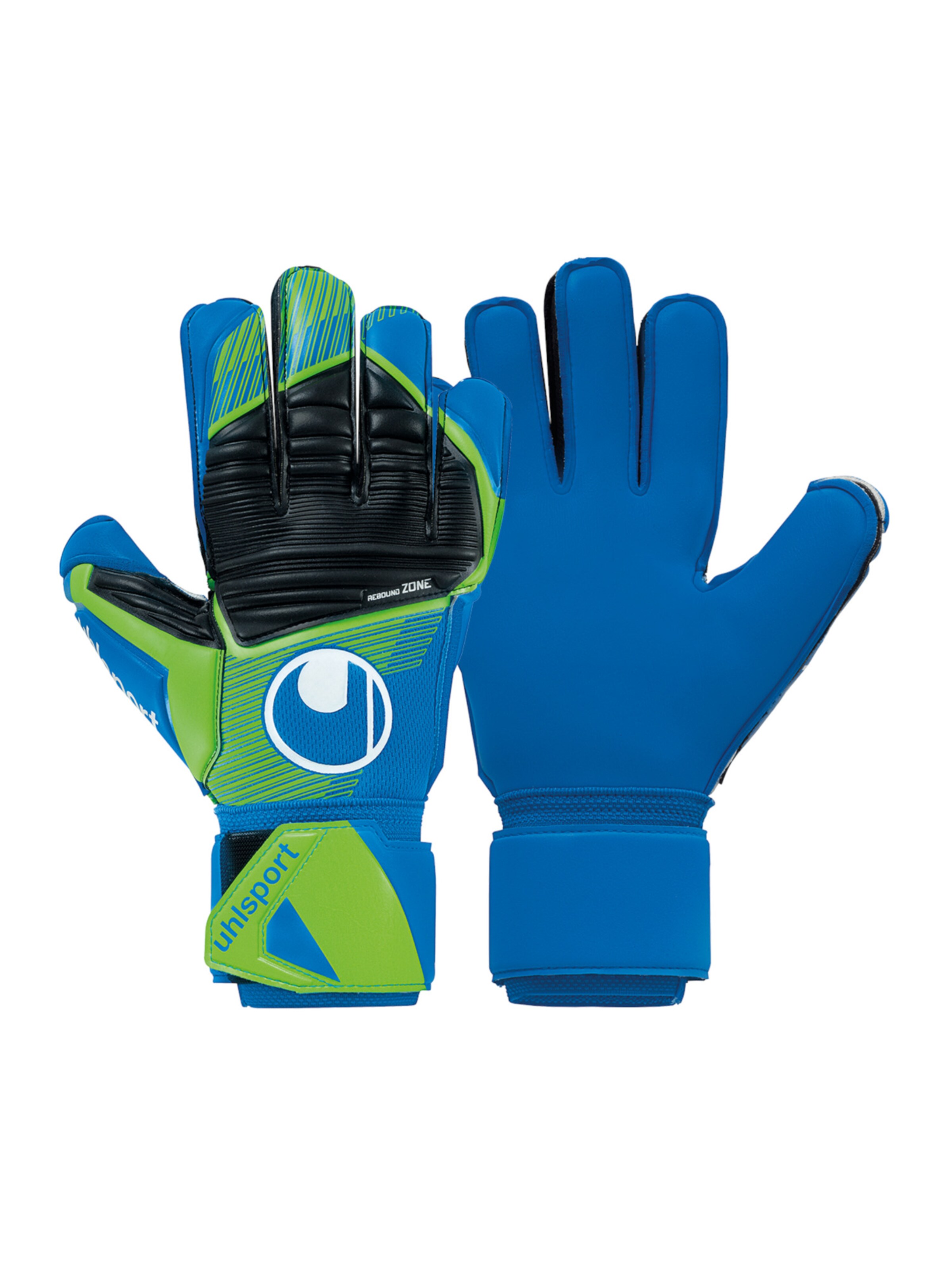 UHLSPORT Athletic Gloves in Blue: front