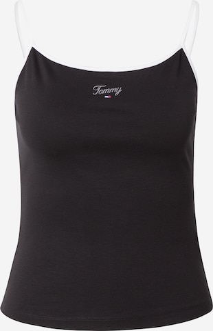 Tommy Jeans Top in Black: front