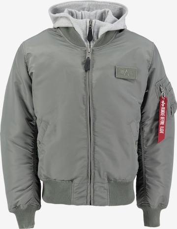 ALPHA INDUSTRIES Between-Season Jacket 'MA-1 D-Tec' in Grey: front