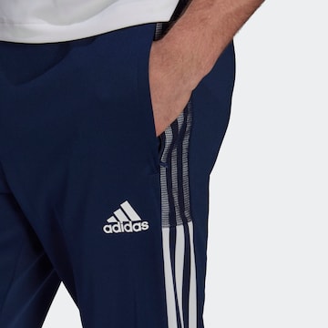 Effilé Pantalon de sport 'Tiro 21' ADIDAS SPORTSWEAR en bleu