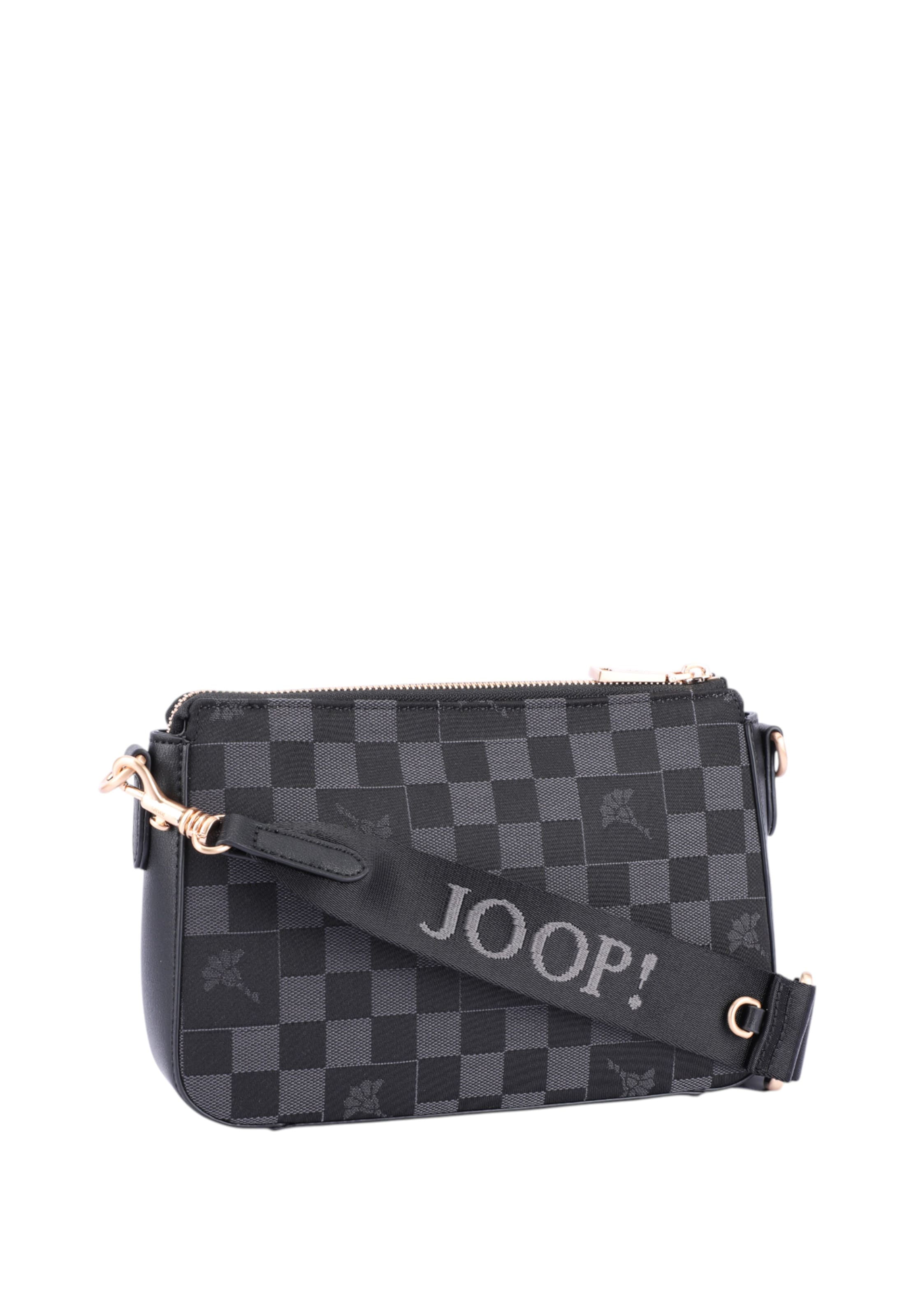 JOOP! - Mala de ombro 'Piazza Scacchi Jasmina' em cinzento