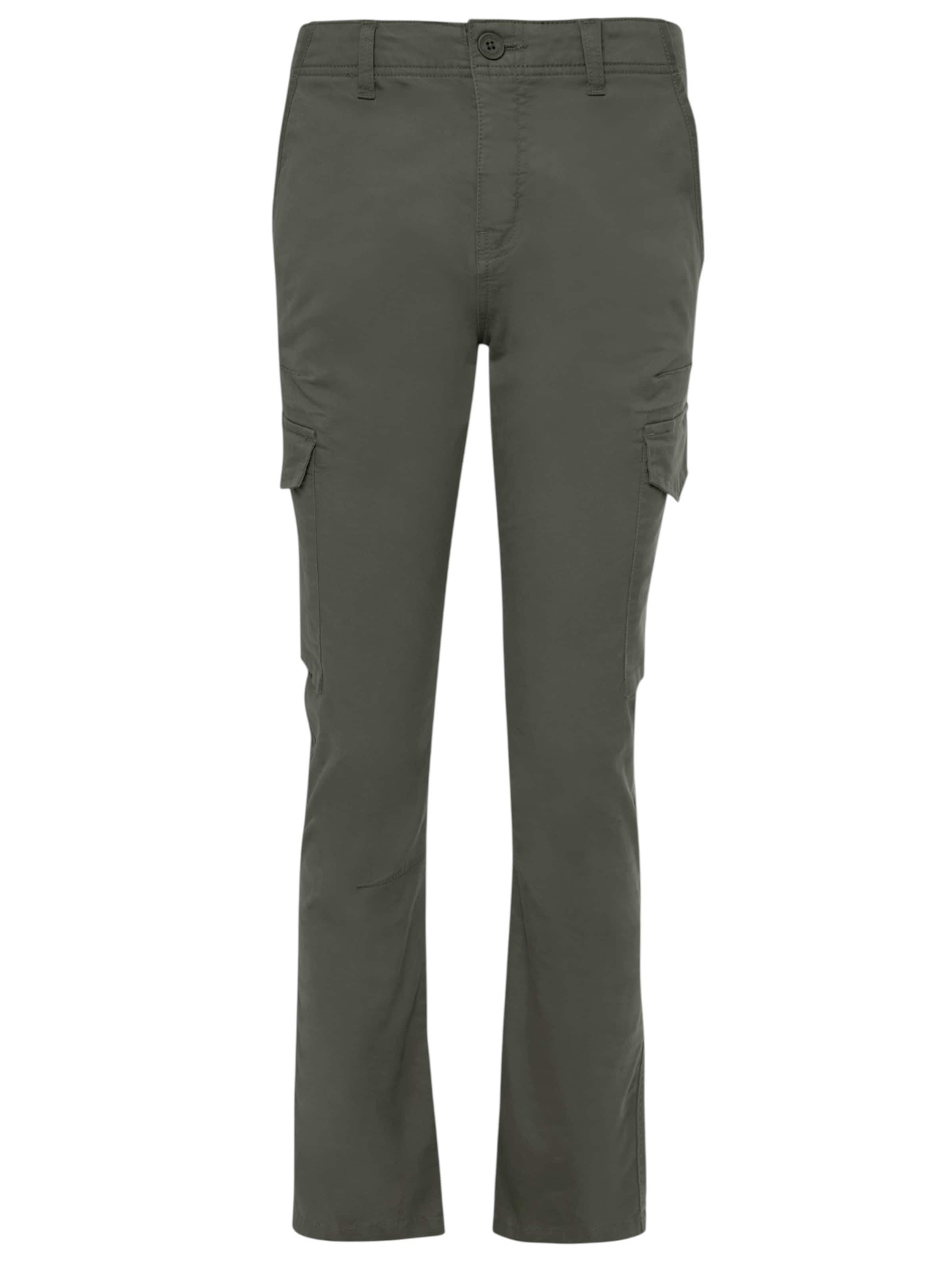 Threadbare Slimfit lange Cargohose 'Battle Drill' in Grün: Vorderseite