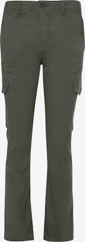 Threadbare Slimfit lange Cargohose 'Battle Drill' in Grün: Vorderseite
