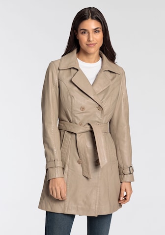 Gipsy Between-Seasons Coat in Beige: front