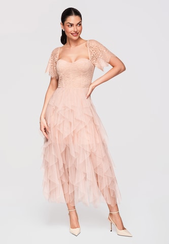 Ombre Evening Dress in Beige