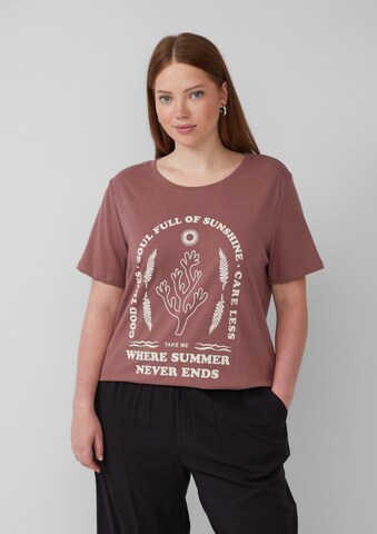 T-shirt QS en rose : devant