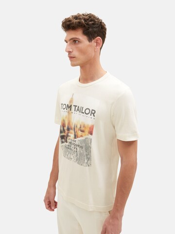 TOM TAILOR T-Shirt in Beige