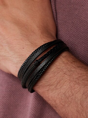 Bracelet 'Statement' Lucardi en noir : devant