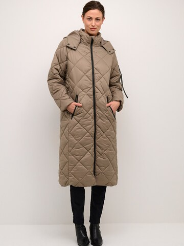 Cream Winter Coat 'Gaiagro' in Beige: front