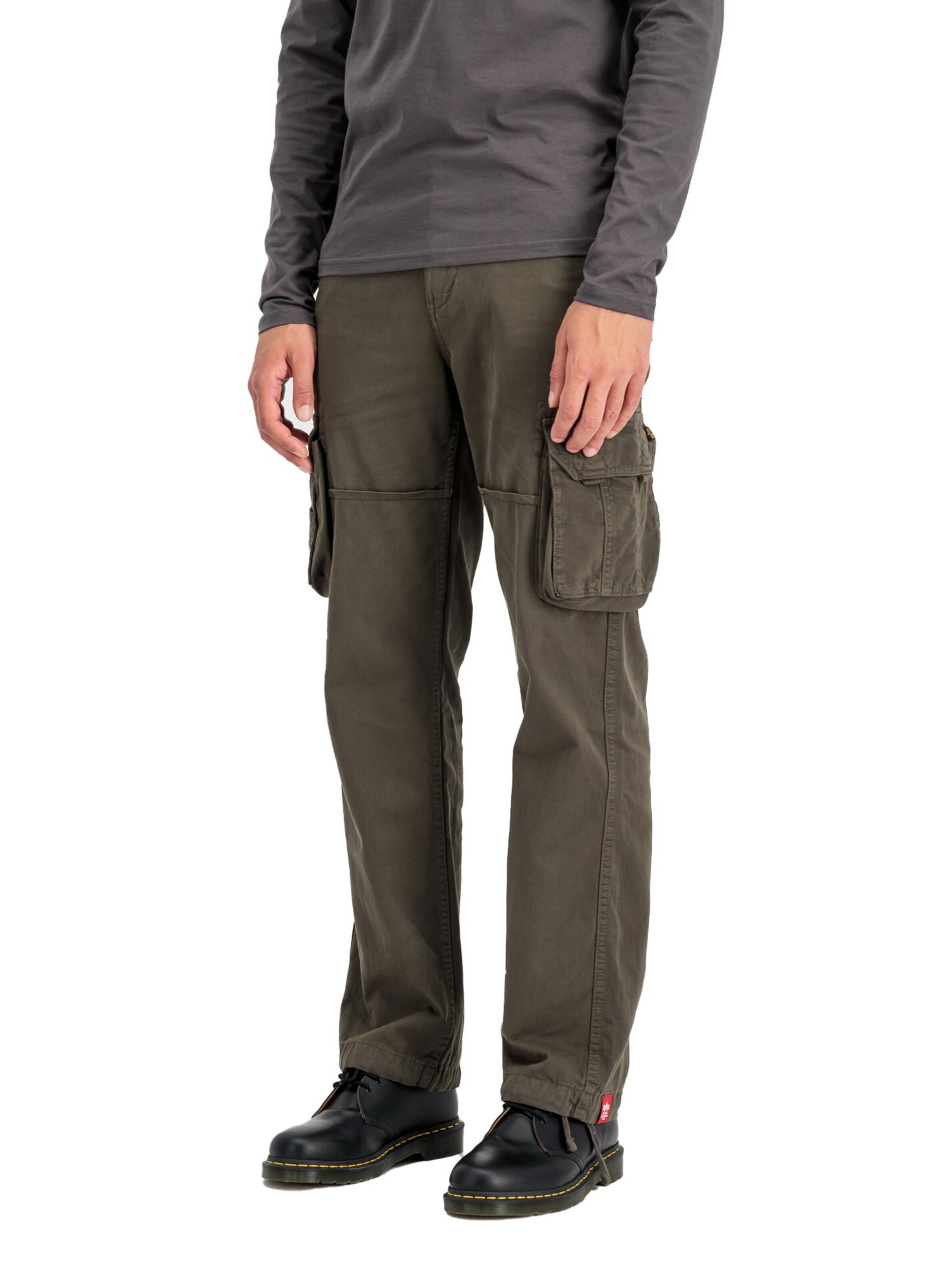 ALPHA INDUSTRIES Regular Cargohose 'jet' in Grau