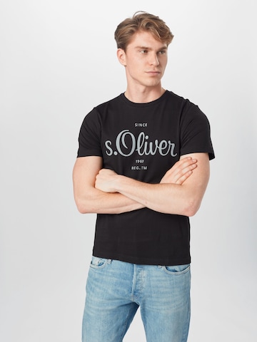 s.Oliver Shirt in Zwart: voorkant