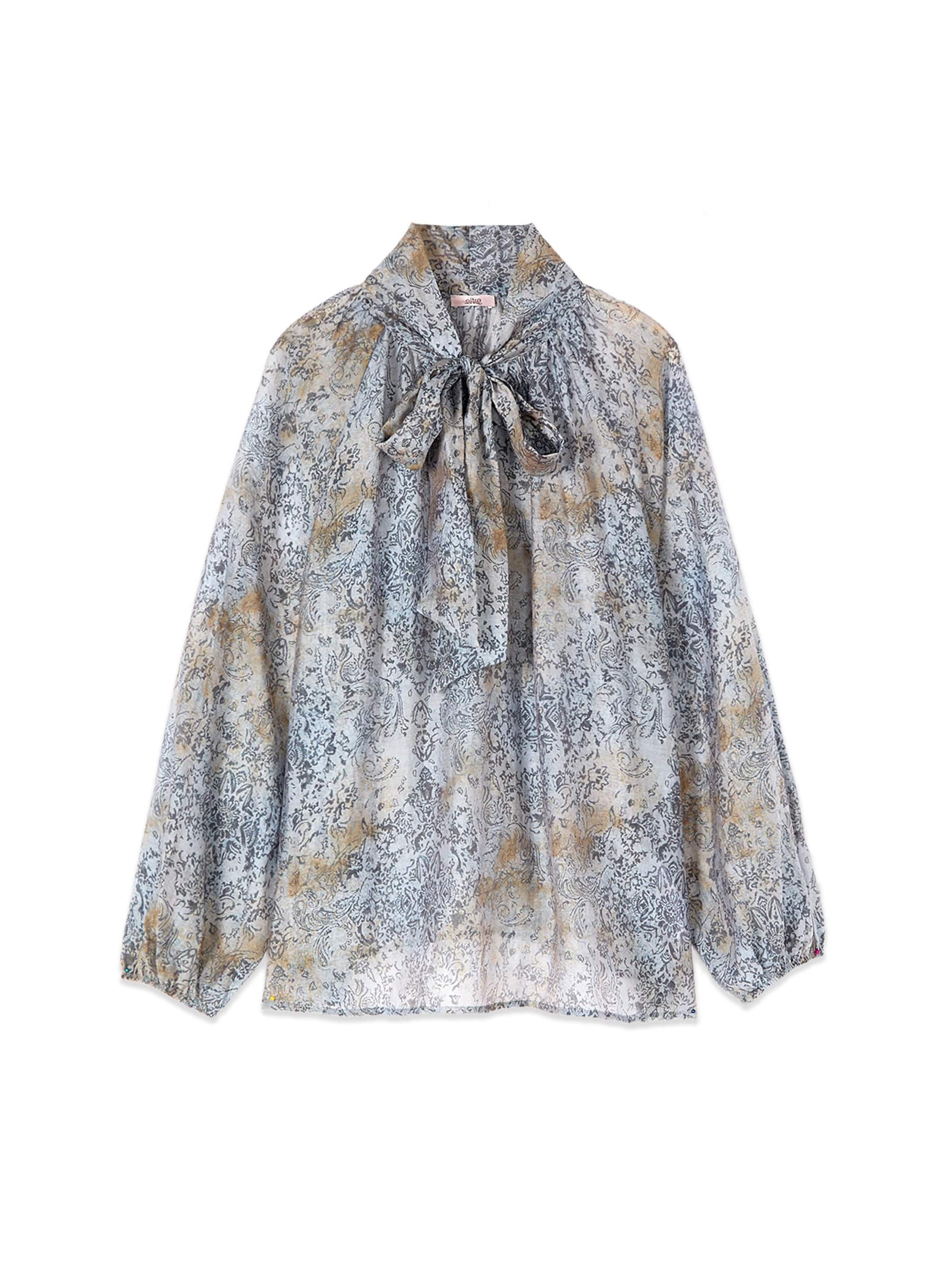 oltre Blouse in Blauw: voorkant
