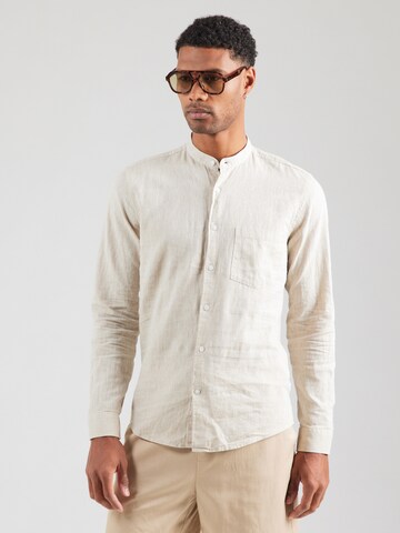 Slim fit Camicia di Lindbergh in grigio: frontale