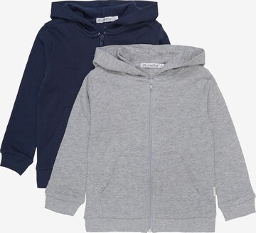 MINYMO Zip-Up Hoodie in Grey: front