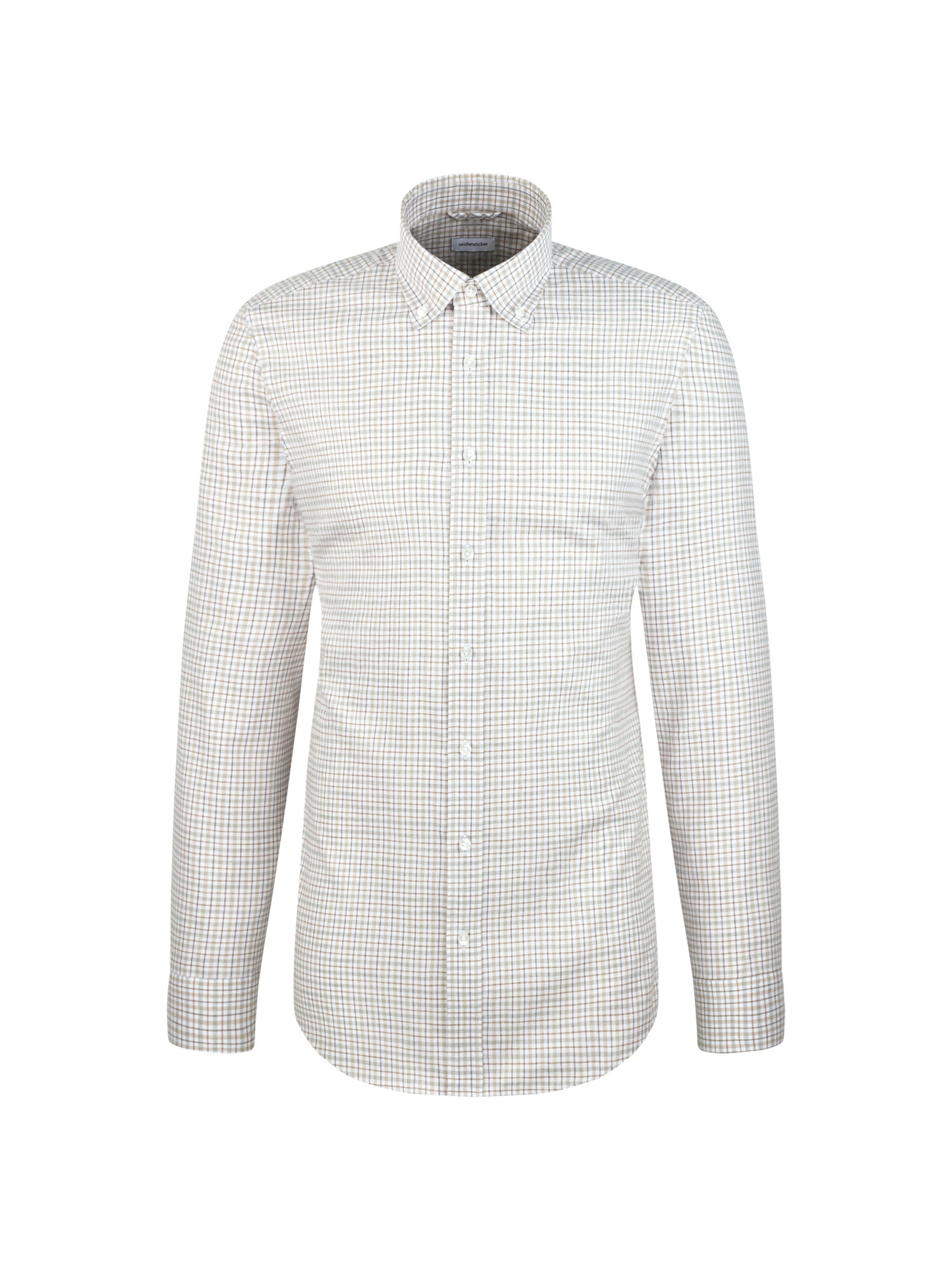 SEIDENSTICKER Regular fit Business shirt 'Schwarze Rose' in Beige: front