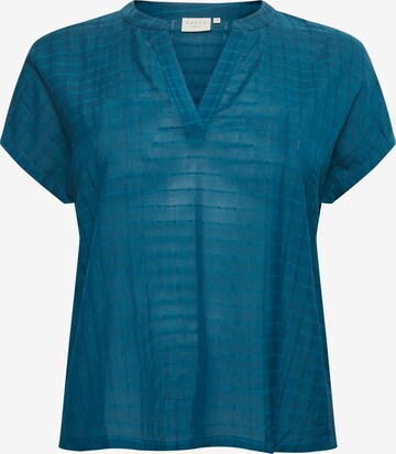 KAFFE CURVE Blouse 'Felie' in Blauw: voorkant