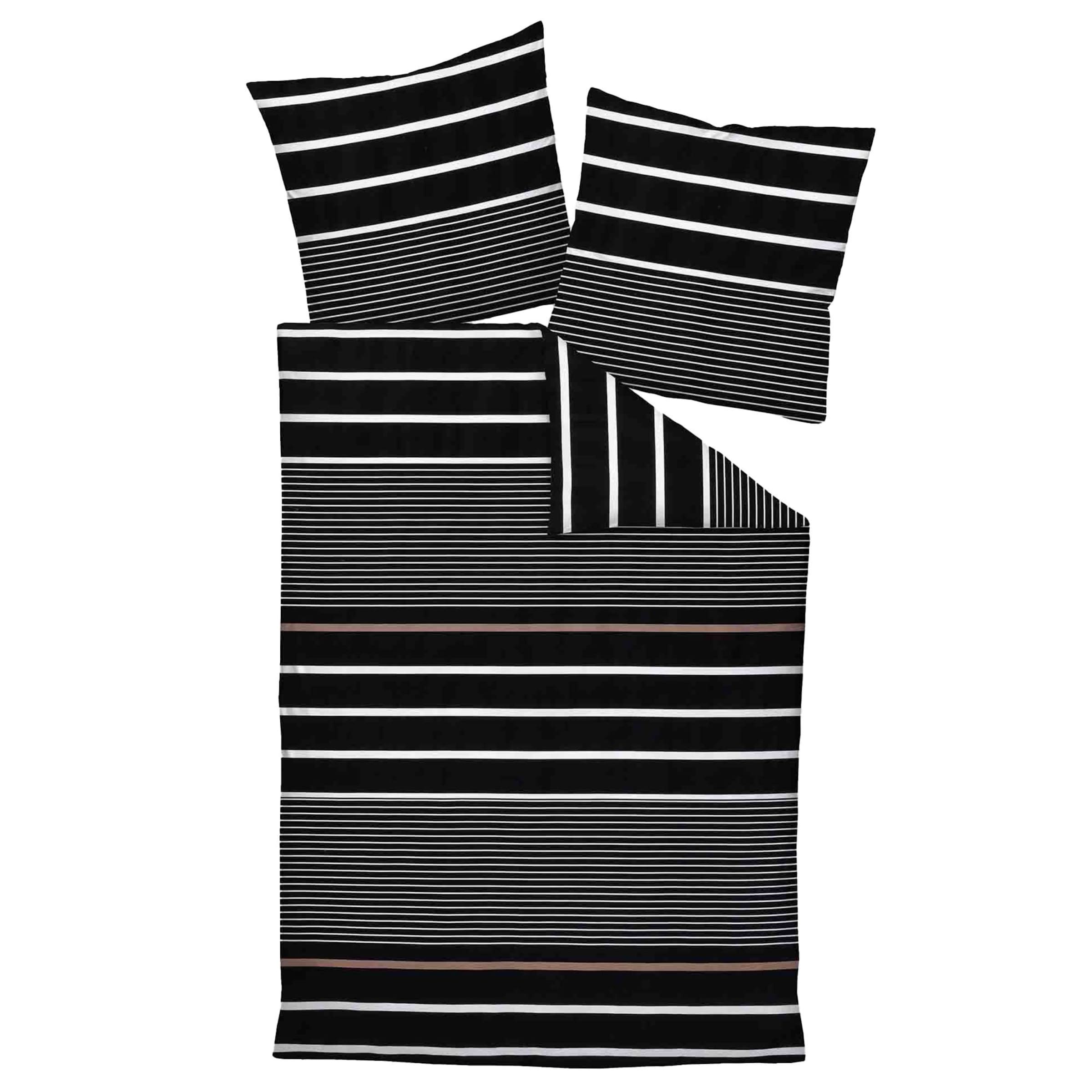 JANINE Dekbedovertrek in Zwart: voorkant