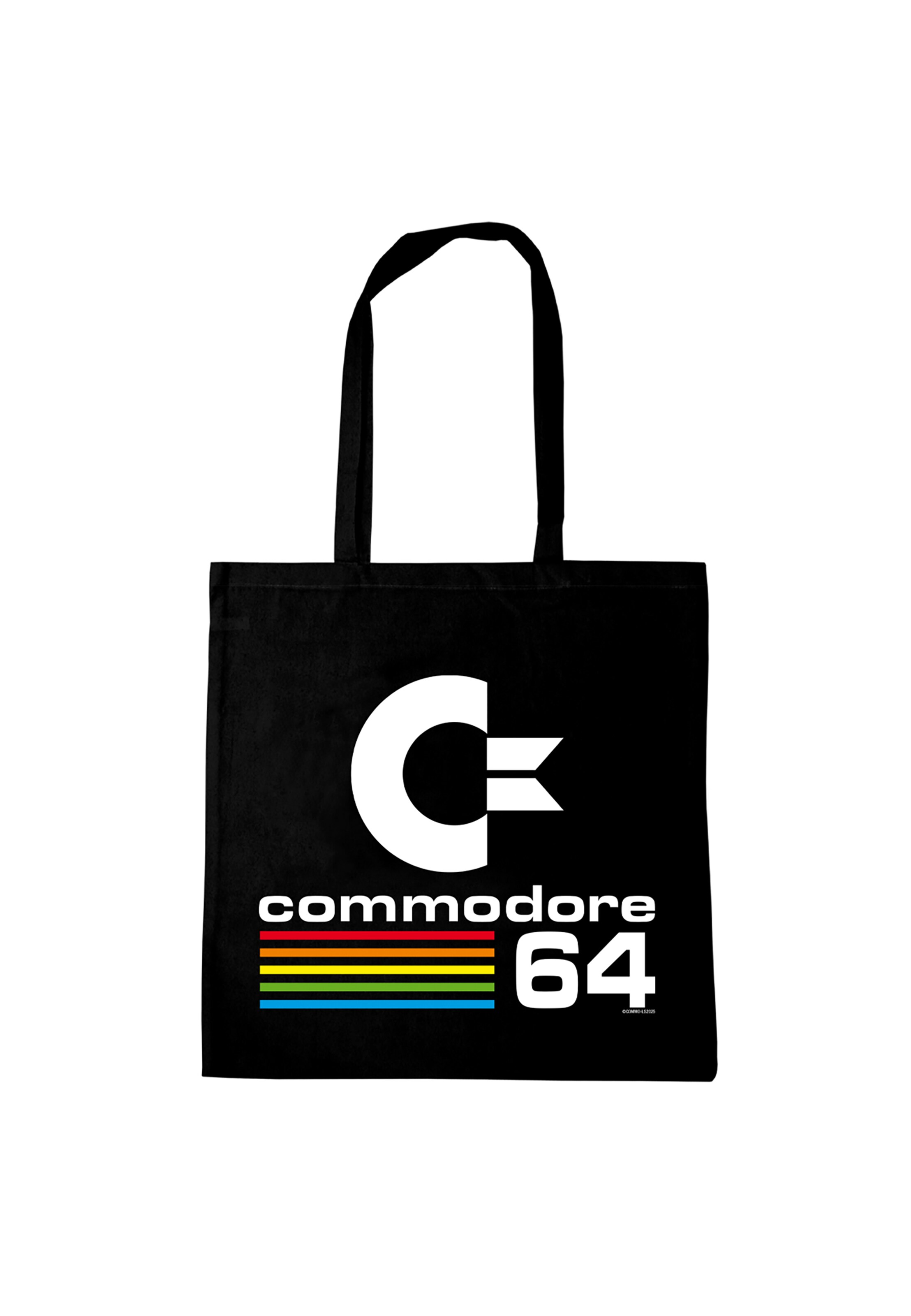 LOGOSHIRT Buideltas 'Commodore 64 Logo' in Zwart: voorkant