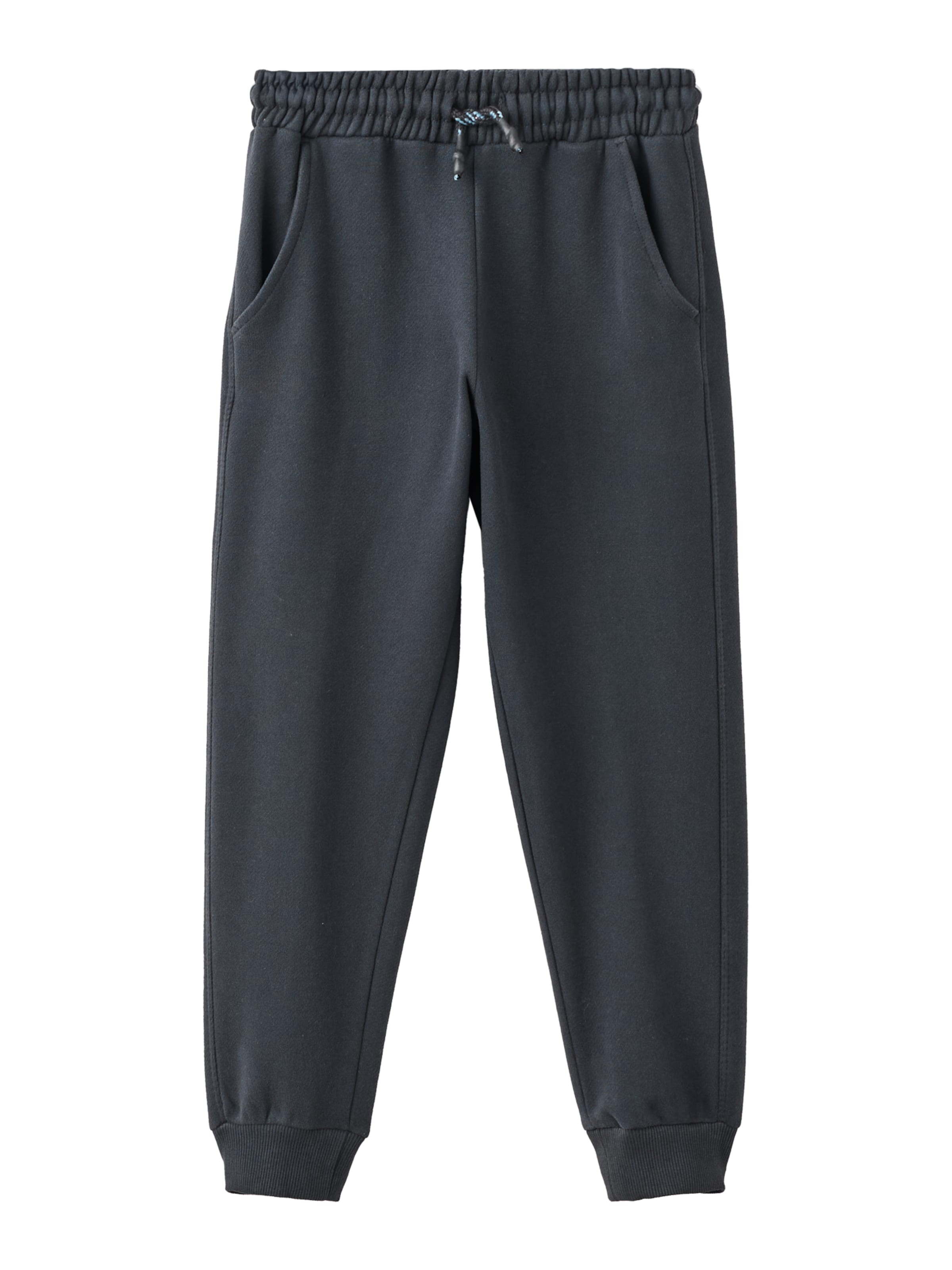 MANGO KIDS Ozke Hlače | siva barva: sprednja stran