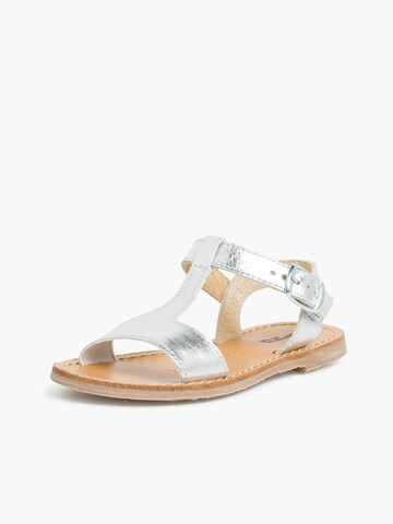 Sandales Pisamonas en argent : devant