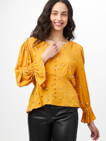 Traffic People Blouse in Geel: voorkant