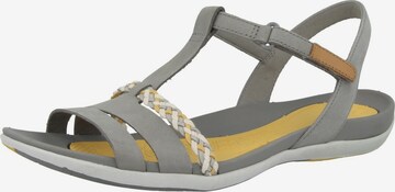 CLARKS Strap Sandals 'Tealite' in Grey: front