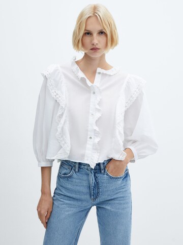 MANGO Bluse 'MATILDA' in Weiß: predná strana