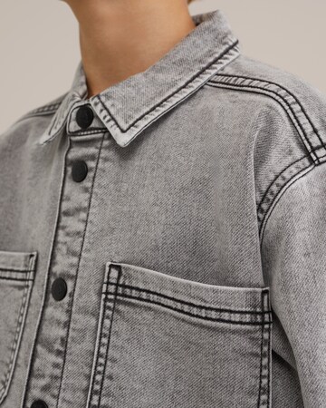 WE Fashion Regular fit Button up shirt in Grey