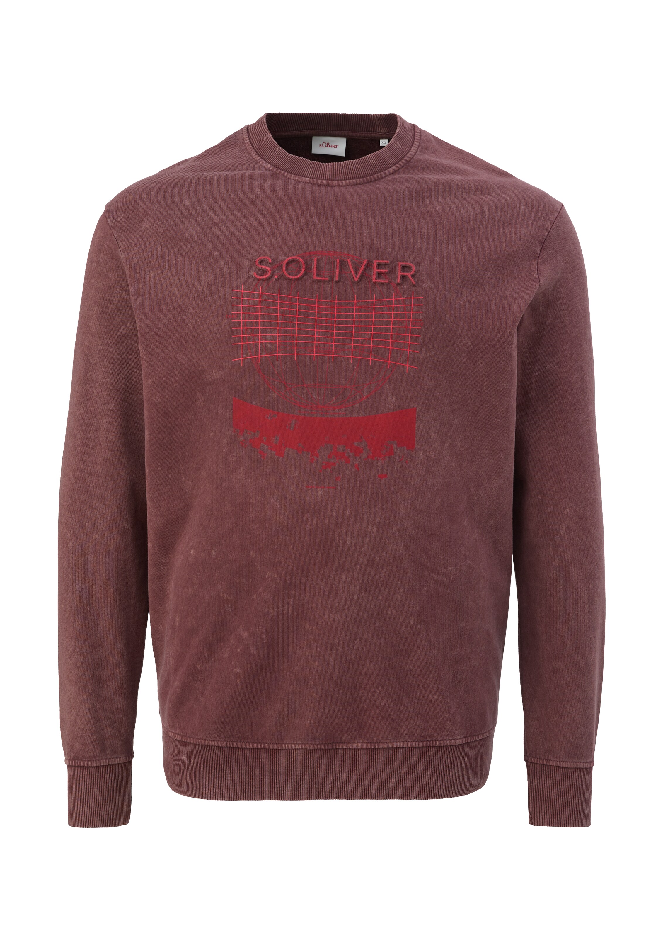 s.Oliver Men Big Sizes Sweatshirt in Red: front