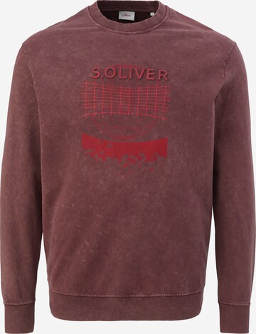 s.Oliver Men Big Sizes Sweatshirt in Red: front