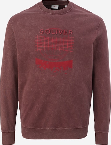 s.Oliver Men Big Sizes Sweatshirt in Rot: predná strana