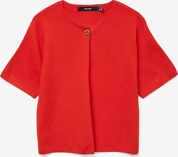 VERO MODA Knit Cardigan 'VMGold' in Red: front