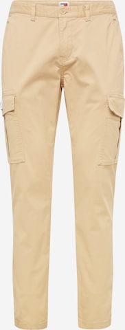 Tommy Jeans Cargo Pants 'AUSTIN' in Beige: front