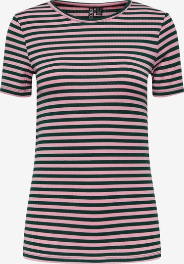 PIECES T-Shirt 'LAYA' in dunkelgrün / hellpink, Produktansicht