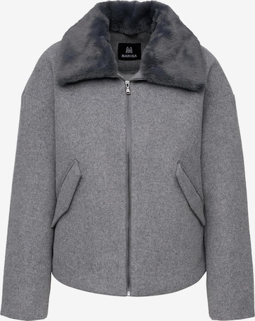 MANISA Between-season jacket 'Wolljacke' in Grey: front