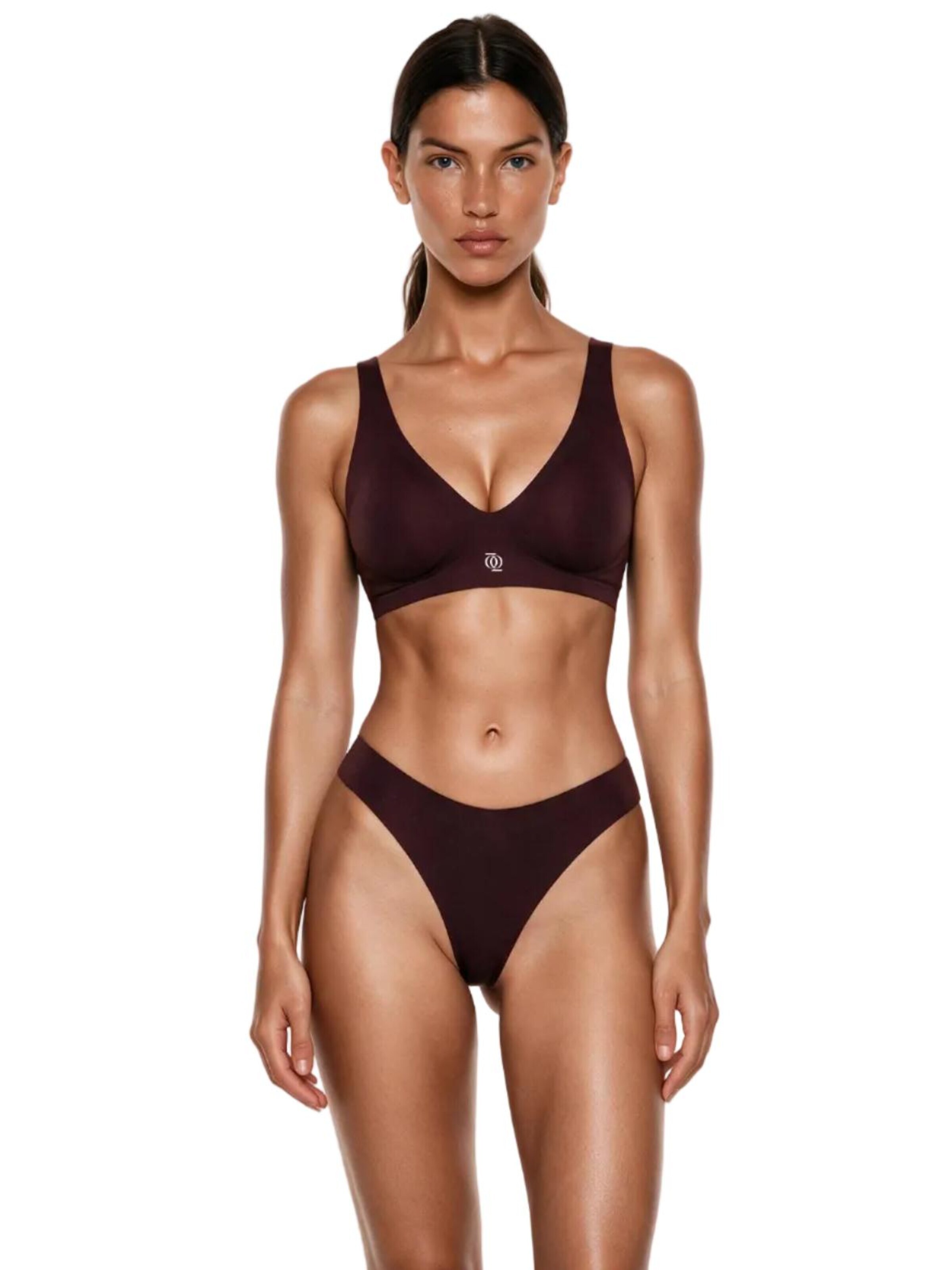 GOD SAVE QUEENS Spodnje hlačke 'Second Skin Thong' | rjava barva
