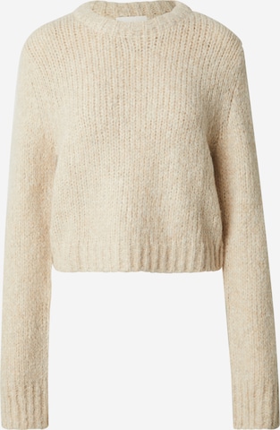 Pull-over ABOUT YOU x Marie von Behrens en beige : devant