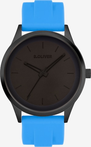 s.Oliver Analoguhr in Blau: Vorderseite