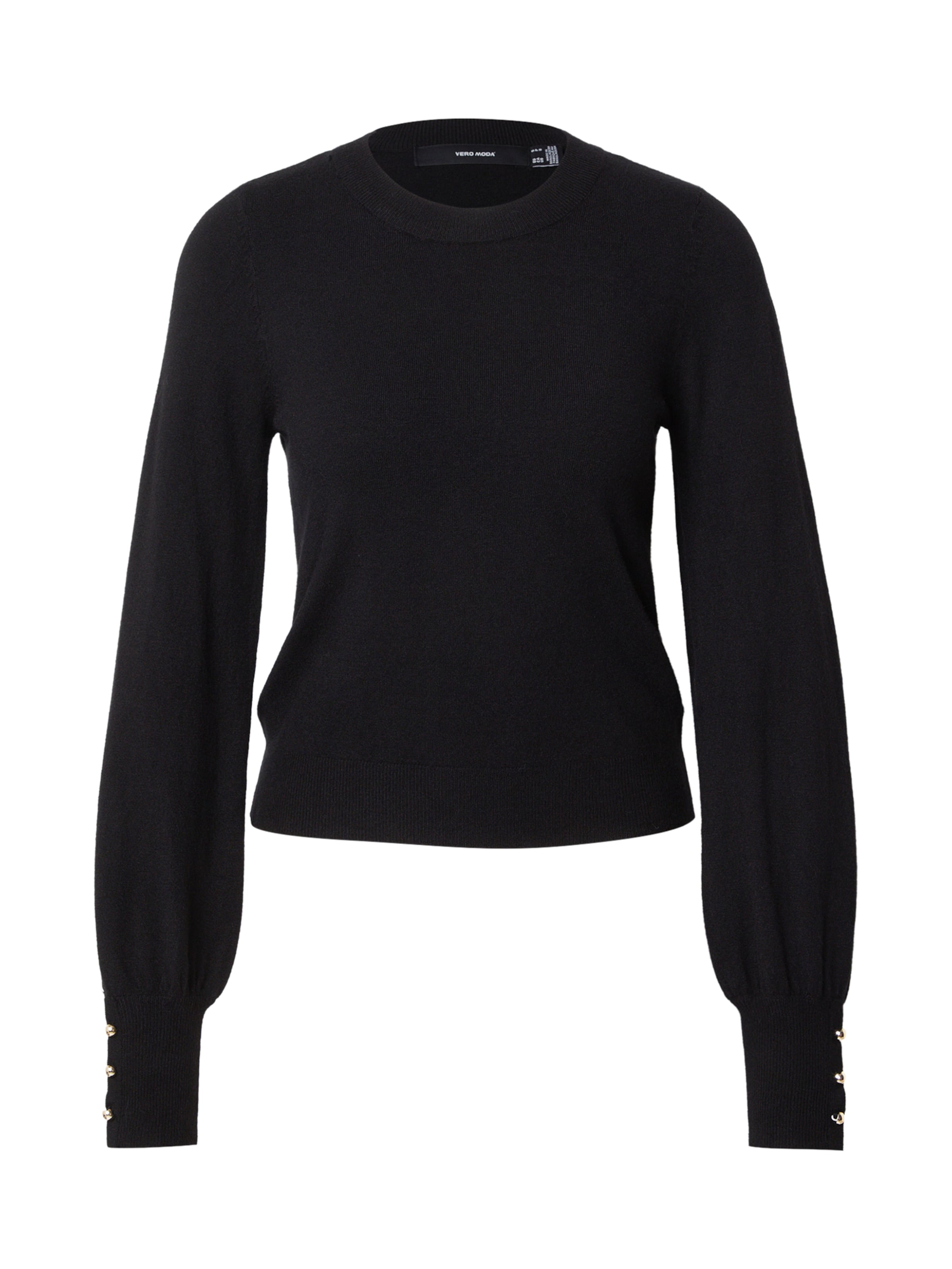 VERO MODA Trui 'VMHAPPY' in Zwart: voorkant