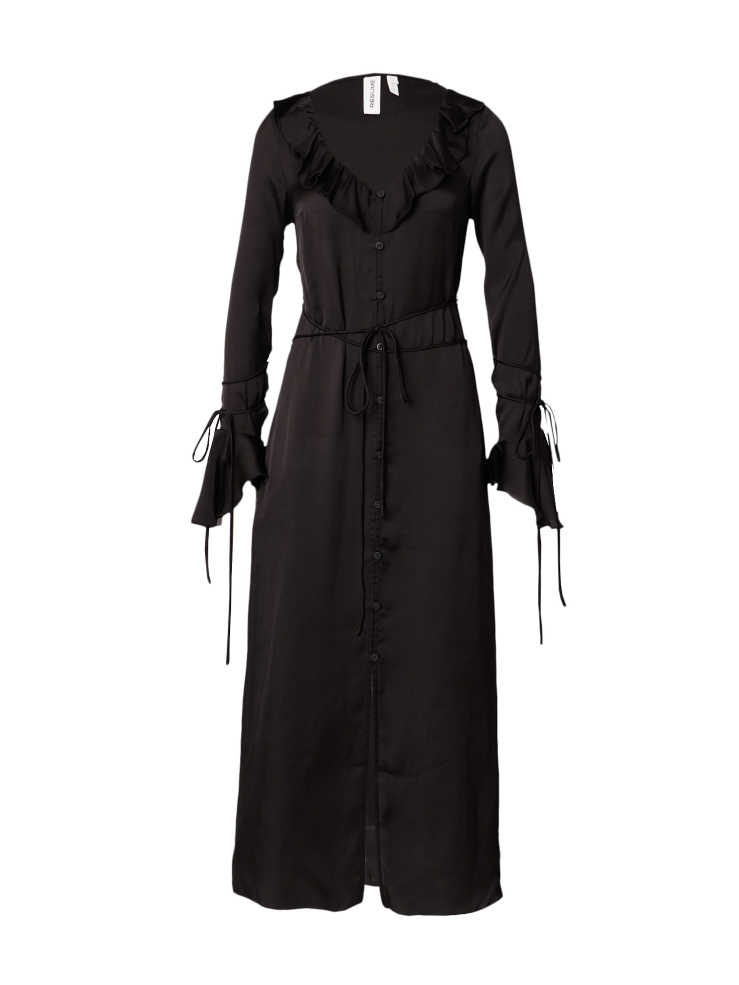 Abito camicia 'Valla' di Résumé in nero: frontale