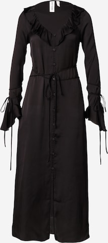 Robe-chemise 'VALLA' Résumé en noir : devant