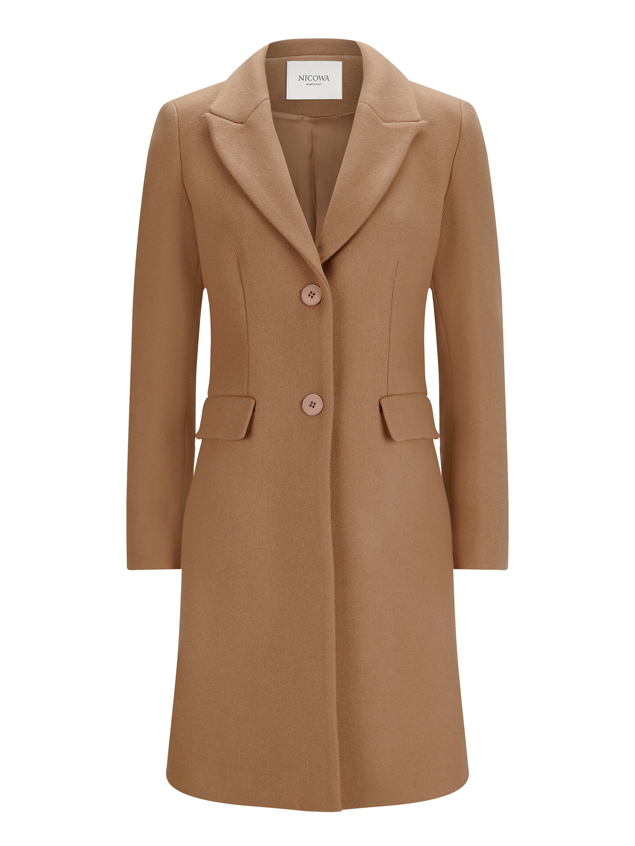 Nicowa Between-Seasons Coat 'DRIMILO' in Brown: front