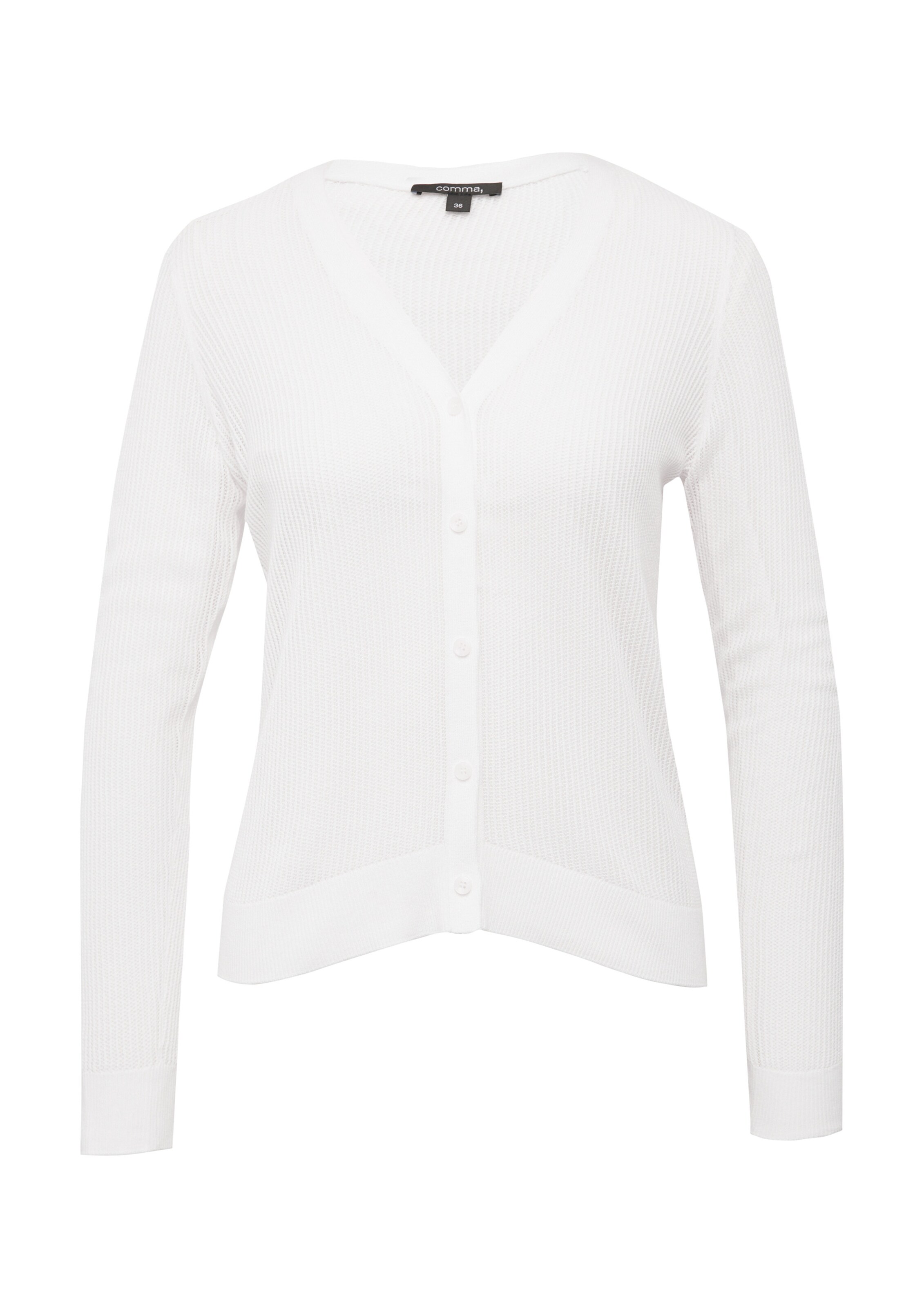 COMMA Gebreid vest in Wit: voorkant